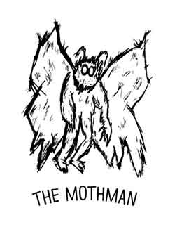 Mothman Coloring Page